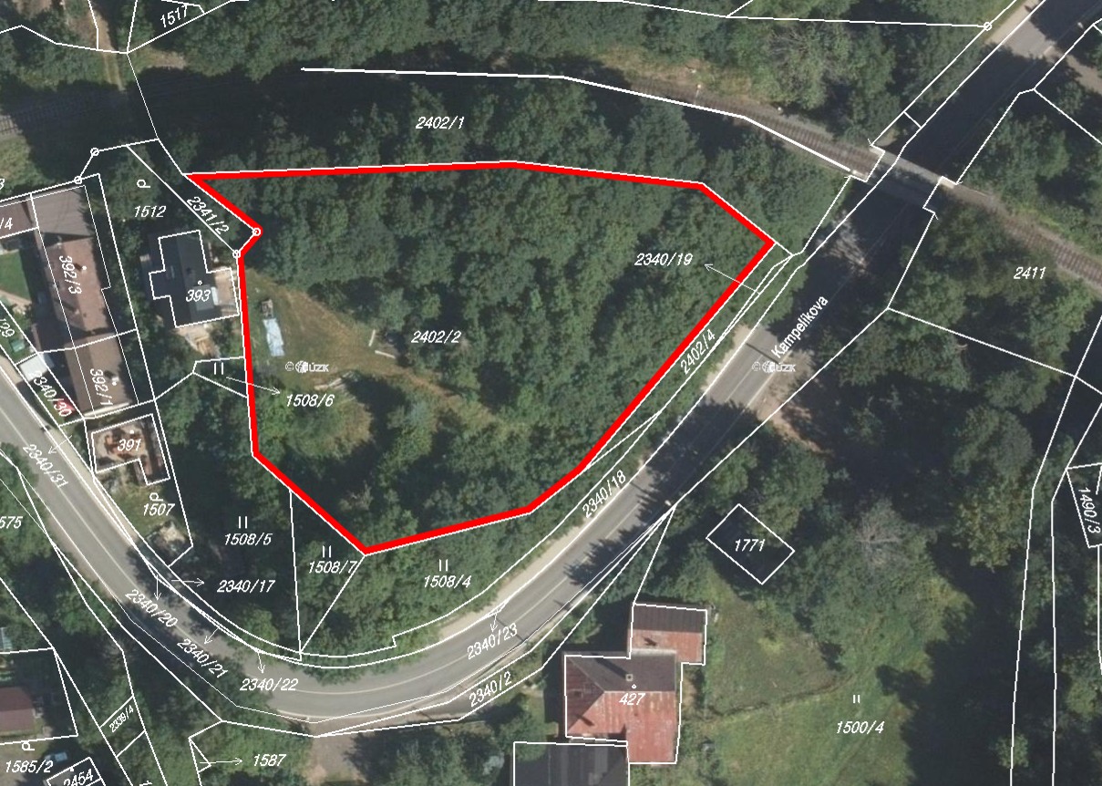 Prodej pozemku parcelní číslo 2402/2 v katastrálním území Lomnice nad Popelkou