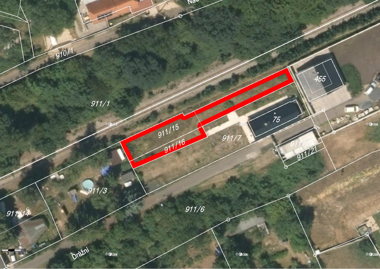 Prodej pozemku parcelní číslo 911/15 a pozemku parcelní číslo 911/16 v katastrálním území Unčín u Krupky